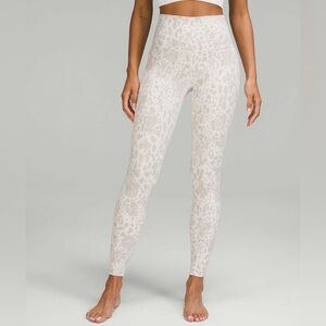 Lululemon Align High-Rise Pant Cheetah Camo Antique White Multi Size 2